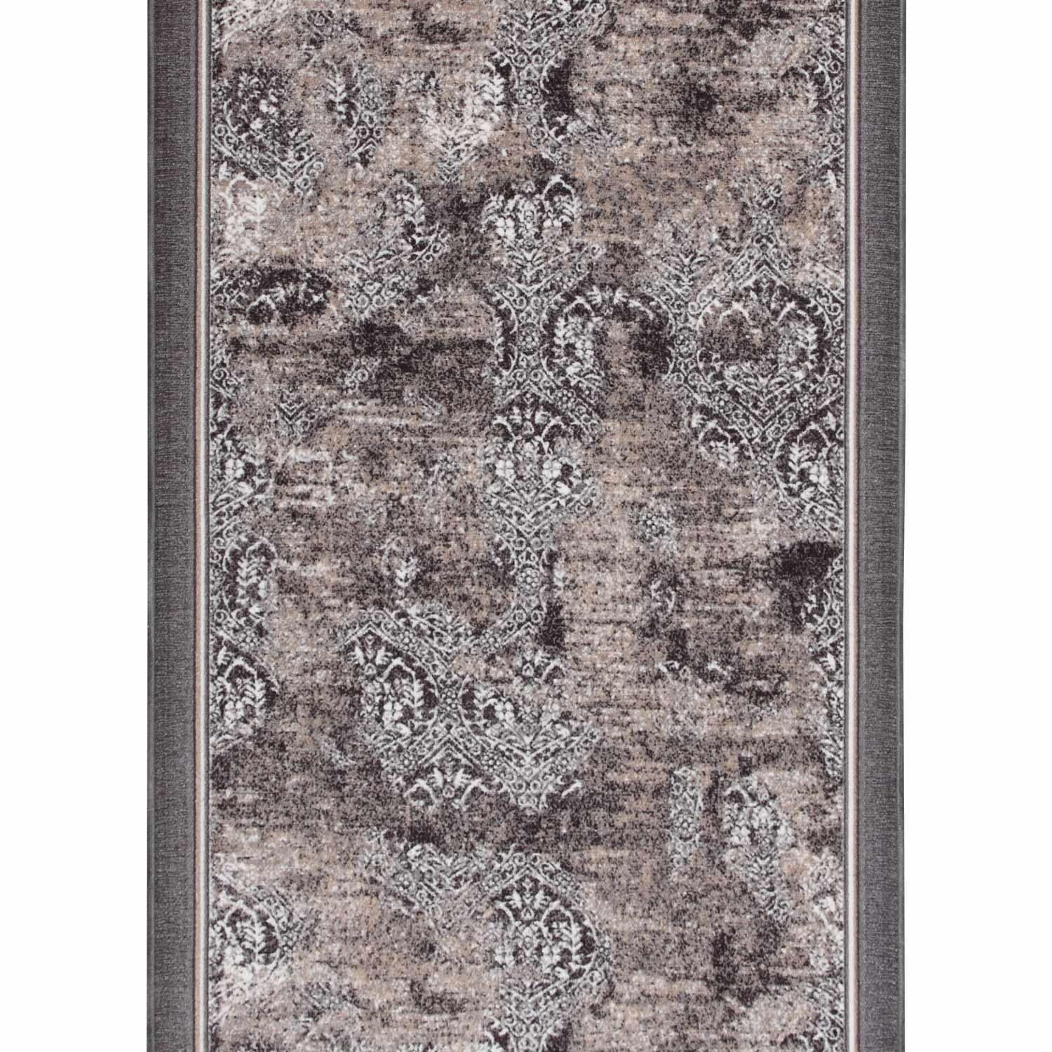 Доріжка килимова безворсова Virtual Print Роял P11 на повстяній основі 1 м Сірий/Бежевий (00-00023529)