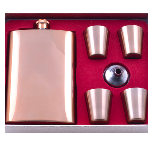 Подарочный набор с Флягой, лейкой, 4 рюмками TZ-22