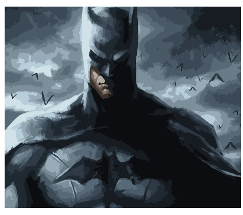 Картина по номерам Strateg Воинственный Бэтмен 40х50 см (DY162)