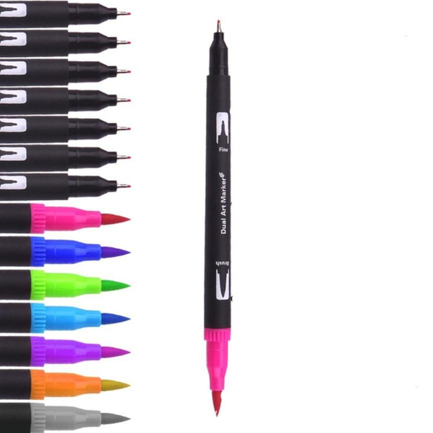 Набір акварельних двосторонніх скетч-маркерів для малювання Color brush 48 шт. - фото 4