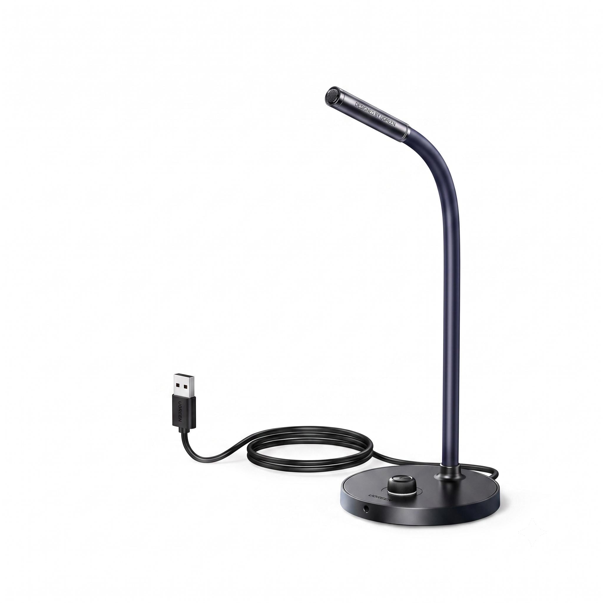 Микрофон USB UGREEN CM564 1,5 м 15 уровней громкости 16 бит/48 кГц Черный (90416)