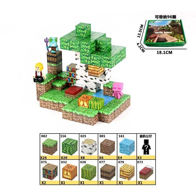 Конструктор магнітний Minecraft LZCK065 18x14x5 см 76 деталей (MTT-198614)