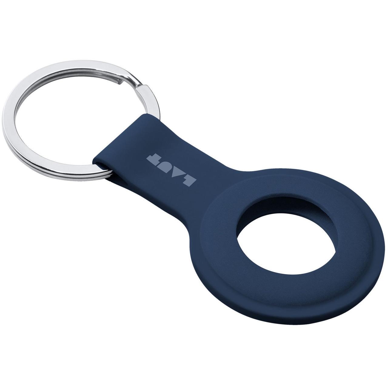 Силиконовый чехол брелок LAUT HUEX TAG for AirTag, Dark Blue (L_AT_HT_NV) - фото 1