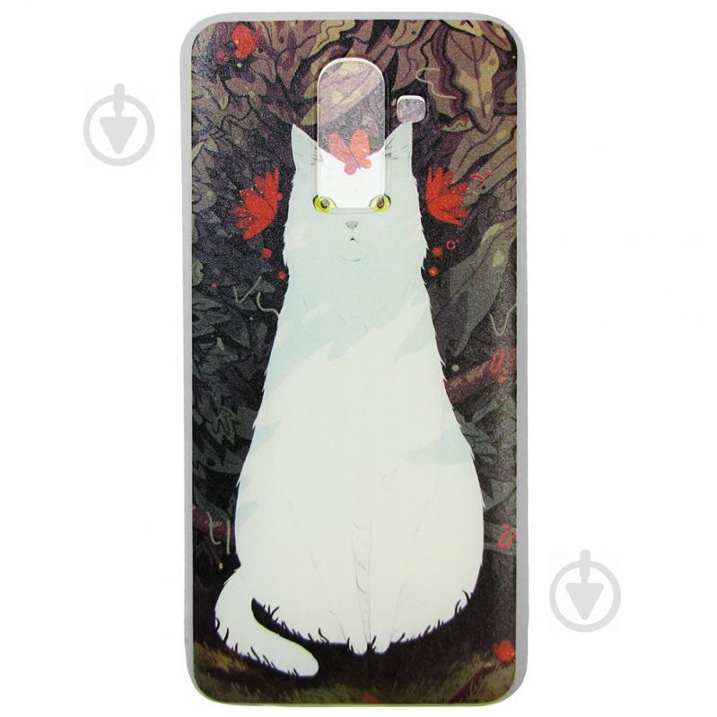 Чехол с рисунком Printed Silicone для Samsung J810 Galaxy J8 2018 Кошка (arbc3162)