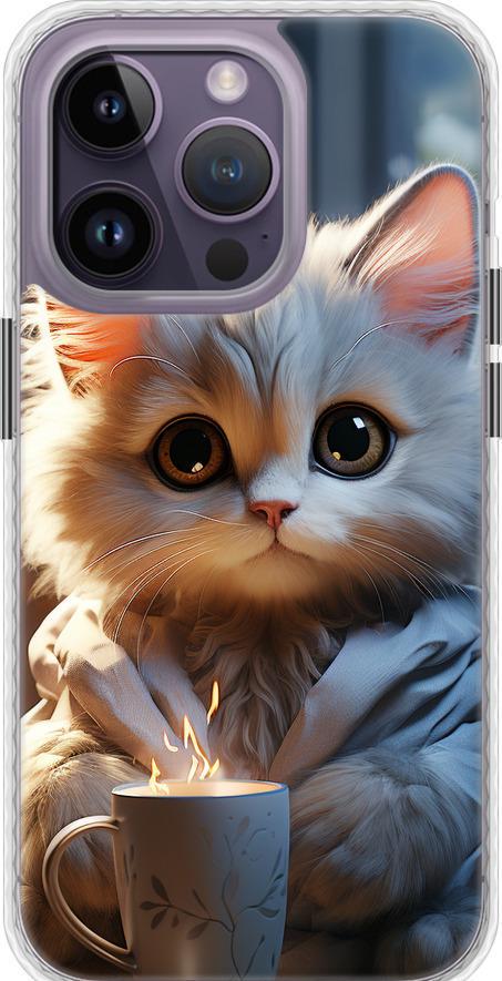 Чехол на iPhone 14 Pro Max White cat (5646pc-2667-42517) Чехол на iPhone 14 Pro Max White cat (5646pc-2667-42517)