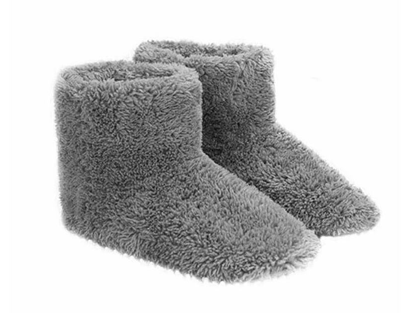 Домашние тапочки с подогревом от USB 27 см Серый (1053061038)