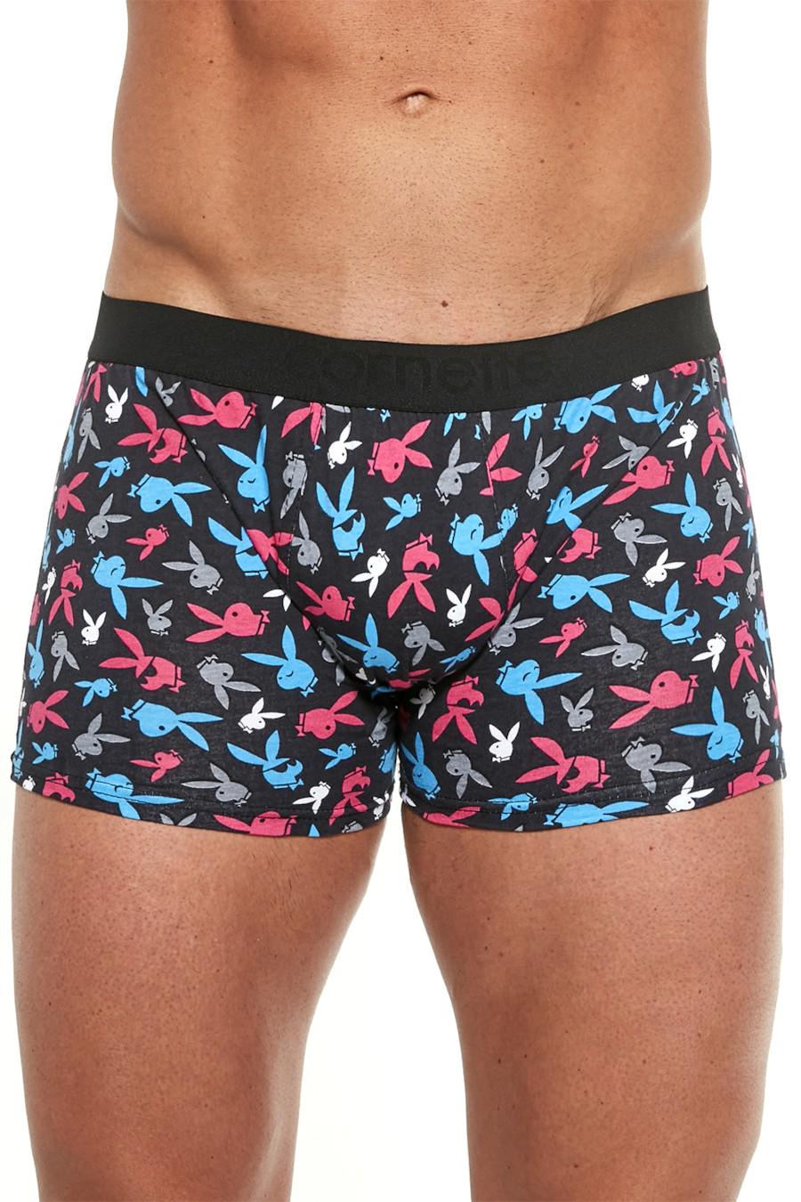 Труси боксери Cornette р. 54/2XL Чорно-бірюзово-червоний (76489)