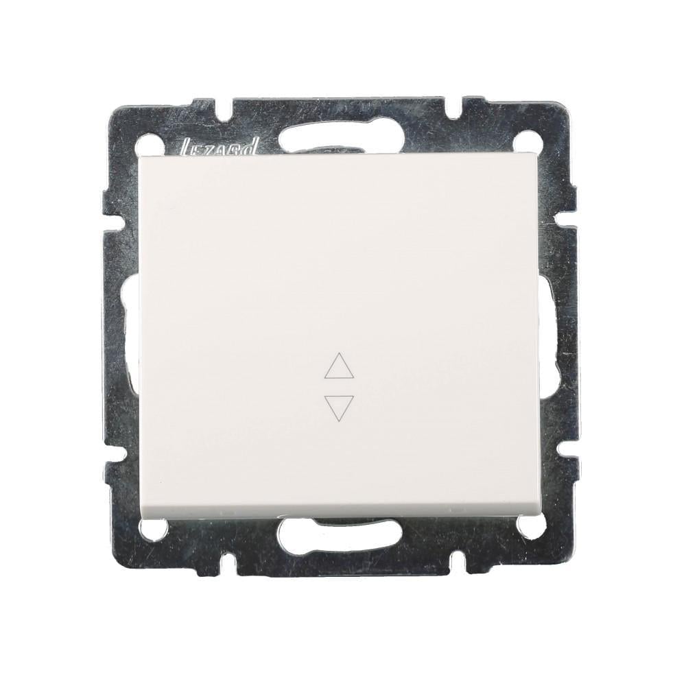 Выключатель проходной одноклавишный Lezard Rain Белый (00000004878)