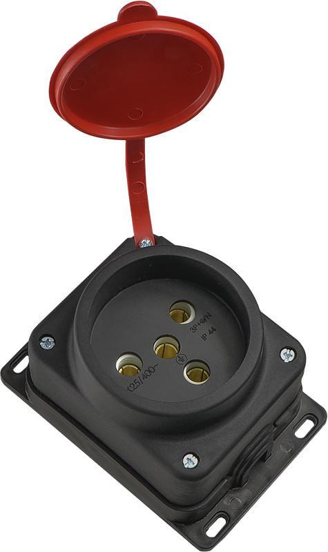 Розетка каучуковая АСКО-УКРЕМ с защитной крышкой 3Р+ РЕ наружной установки 25А IP44 (A0250010007)