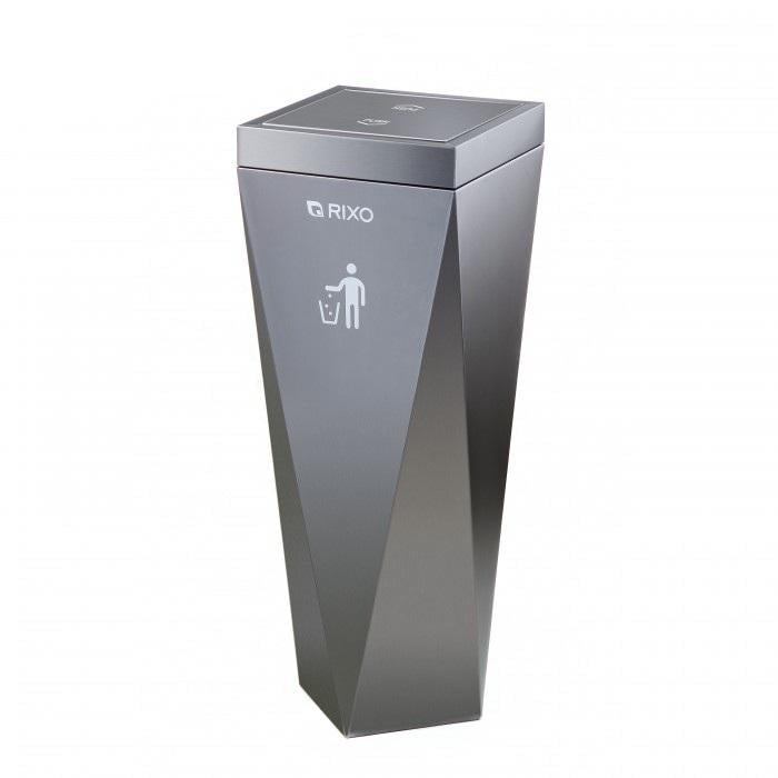 Ведро для мусора с поворотной крышкой RIXO Solido нержавеющая сталь 60 л Черное золото (WB060G) Ведро для мусора с поворотной крышкой RIXO Solido нержавеющая сталь 60 л Черное золото (WB060G)