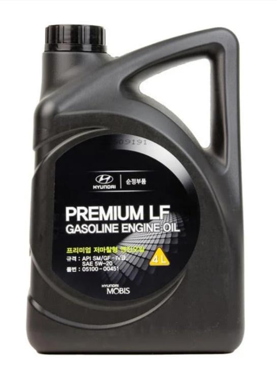 Моторное масло Hyundai Mobis Premium LF SM GF-4 5W-20 4 л (0510000451)