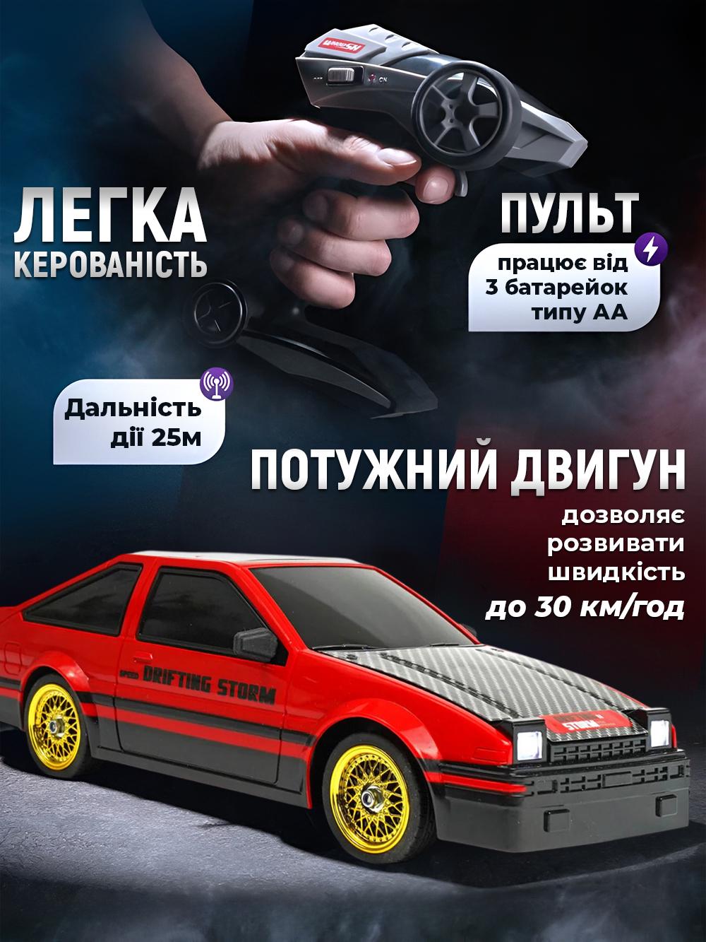 Машинка дрифтовая JoyPro DC205AX1 2,4G на радиоуправлении для детей и взрослых Красный (536cb6e1) - фото 5