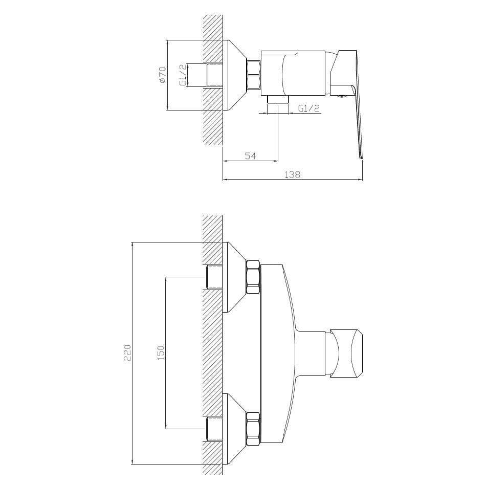 Змішувач для душу ROZZY JENORI LOTUS RBZZ002-5 (30325) - фото 2