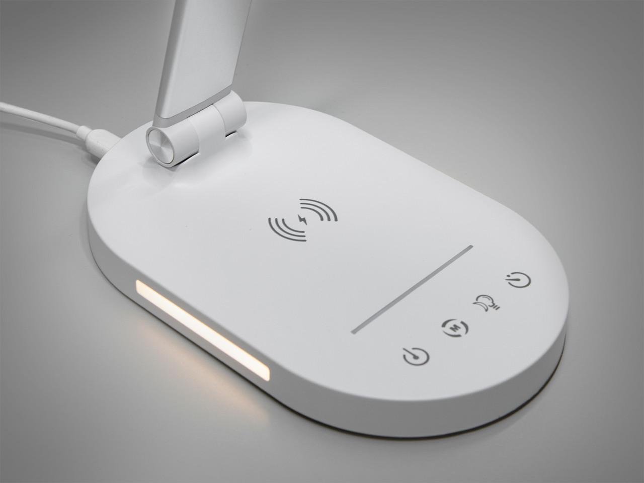 Настільна LED лампа з бездротовою зарядкою A5503SL-W-CH-LS 6W Хром матовий (2140355297) - фото 7