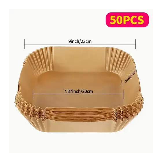 Набір квадратних форм пергаментних для аерогрилю і мультипечі 50 шт. 16/20 см (SAM-11120) - фото 5 Набір квадратних форм пергаментних для аерогрилю і мультипечі 50 шт. 16/20 см (SAM-11120) - фото 5