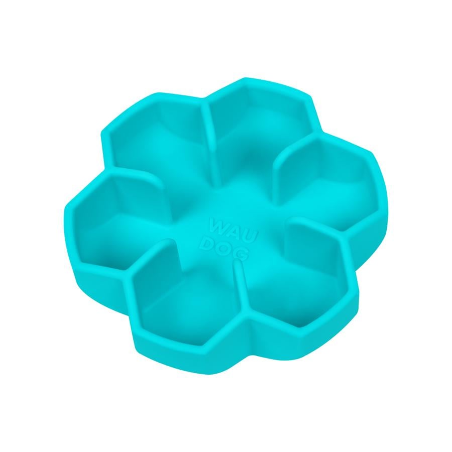Миска силиконовая Waudog для медленного кормления кошек собак 450 мл Blue (23532) - фото 3