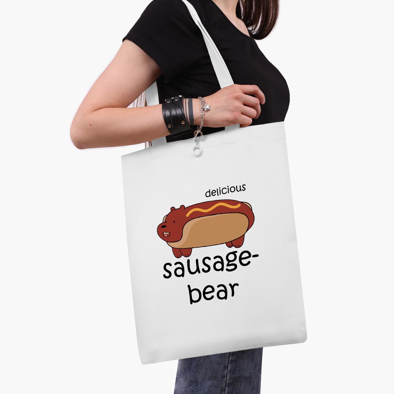 Эко сумка шоппер We Bare Bears 41x35 см Белый (9227-2906-WT1)