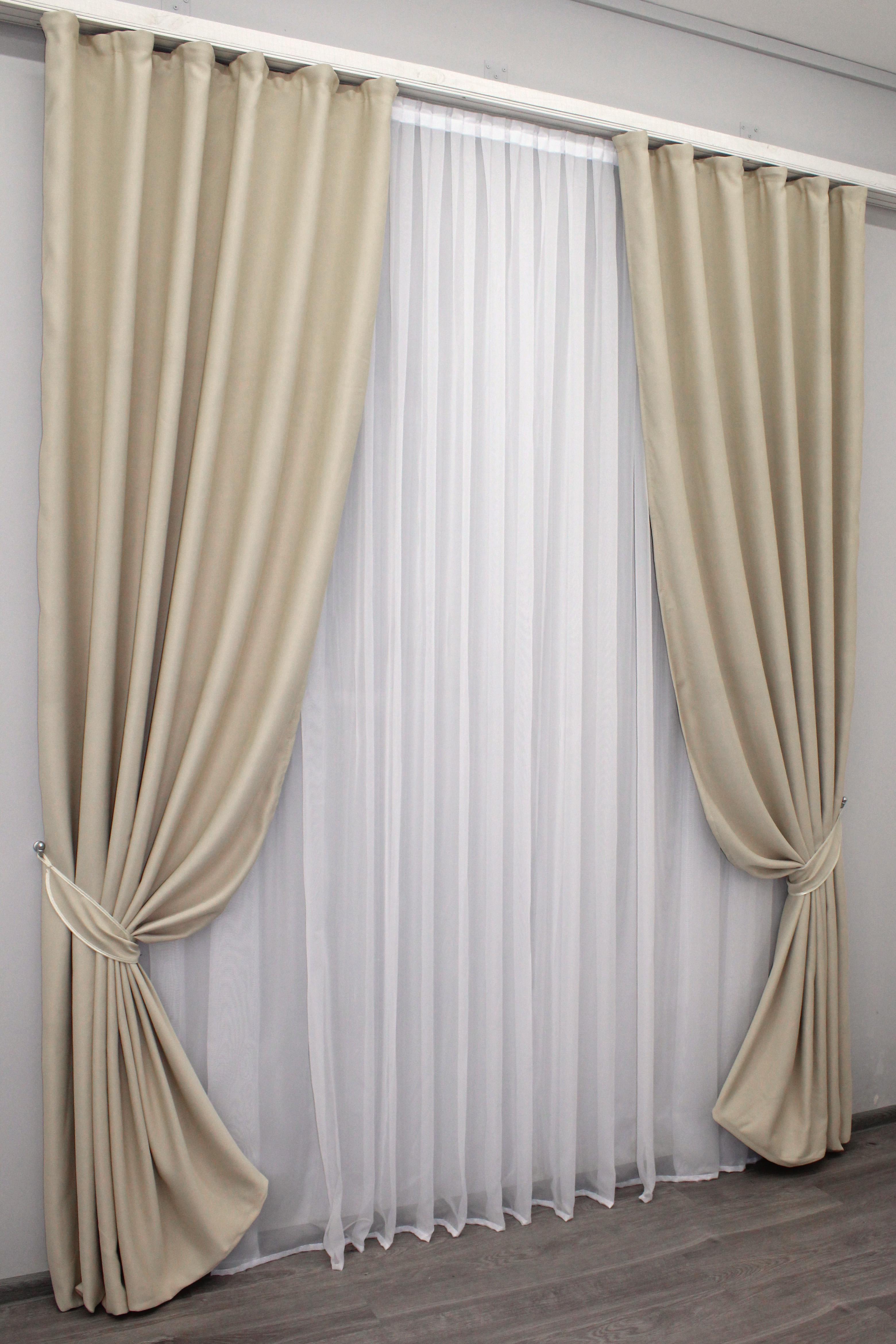 Комплект штор VR-Textil Bagema Rvs № 1007ш 100х270 см 2 шт. Кремовий (31-500) - фото 1