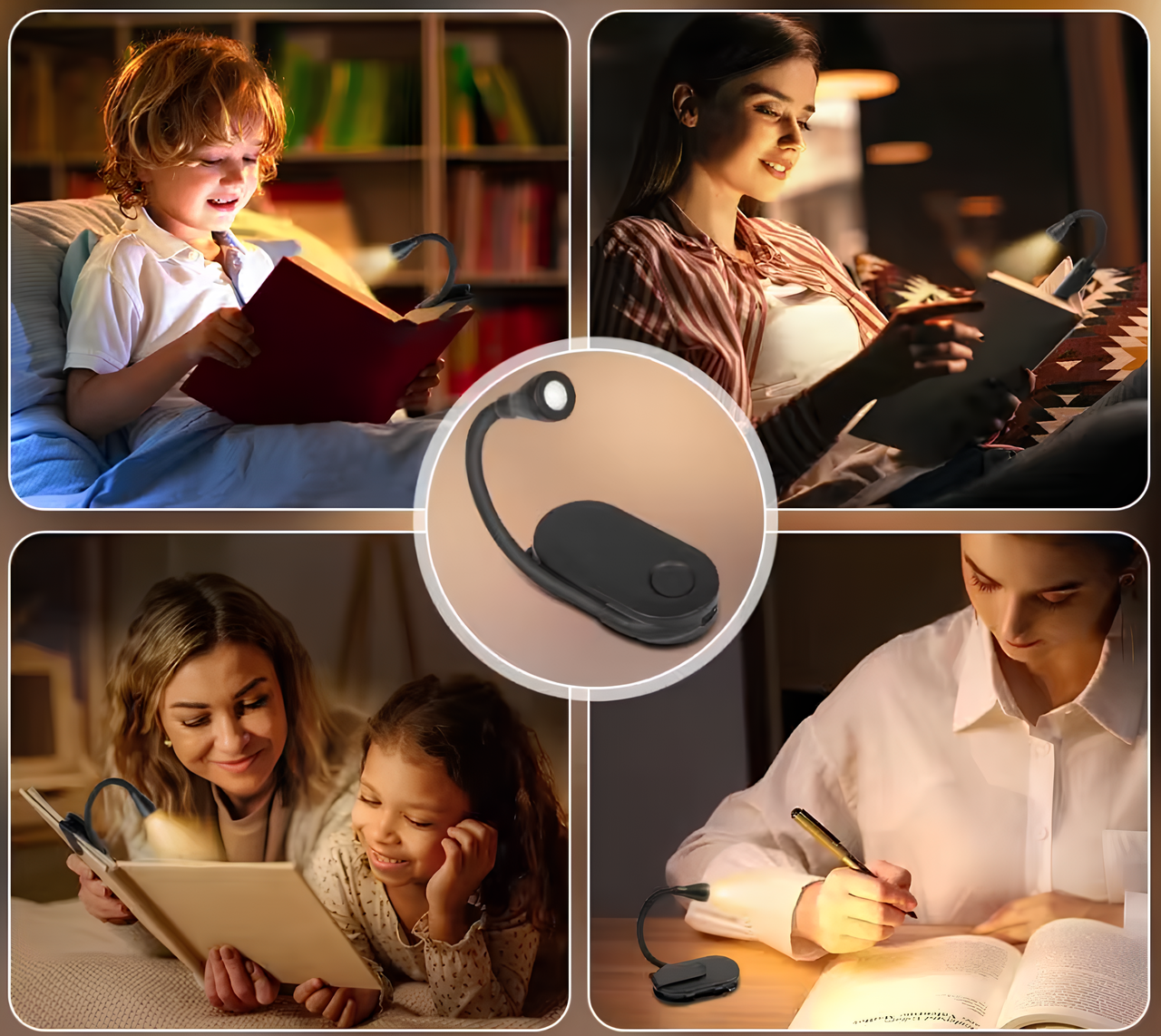 Лампа-фонарик на прищепке для чтения книг LJC-182 3 Вт Черный (2120678) - фото 4 Лампа-фонарик на прищепке для чтения книг LJC-182 3 Вт Черный (2120678) - фото 4