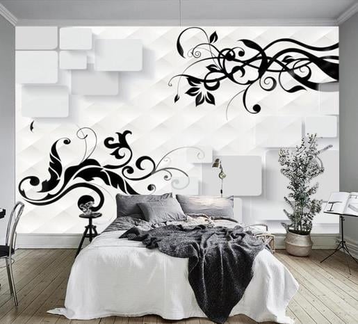 Фотообои флизелиновые 3D для спальни/зала/кухни моющиеся Белые кубики