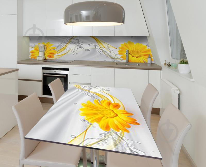 Наклейка 3Д вінілова на стіл Zatarga "Купання календули" 600х1200 мм (Z184077st) Наклейка 3Д вінілова на стіл Zatarga "Купання календули" 600х1200 мм (Z184077st)