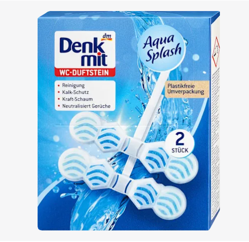 Туалетний блок для унітазу Denkmit WC Duftstein Aqua Splash 2 шт. (2657063517) Туалетний блок для унітазу Denkmit WC Duftstein Aqua Splash 2 шт. (2657063517)