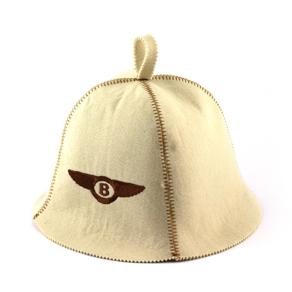 Банная шапка Luxyart "Bentley" искусственный фетр Белый (LA-312)