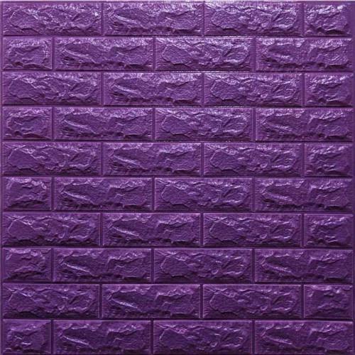 Панель самоклеющаяся 3D под фиолетовый кирпич 700x770x7 мм