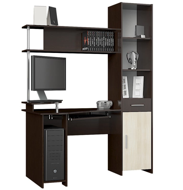 Письменный стол Эверест Профи угловой с пеналом тумба правая (EVR-2180)