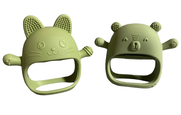 Прорізувач-рукавичка для зубів Ведмедик силіконовий 2 шт. (726)