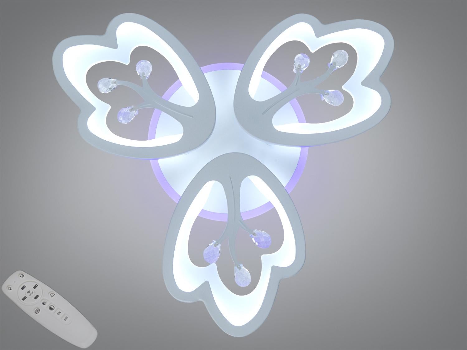 Люстра стельова Diasha LED 60Вт/пульт/димер Білий (8148/3WH LED 3color dimmer)