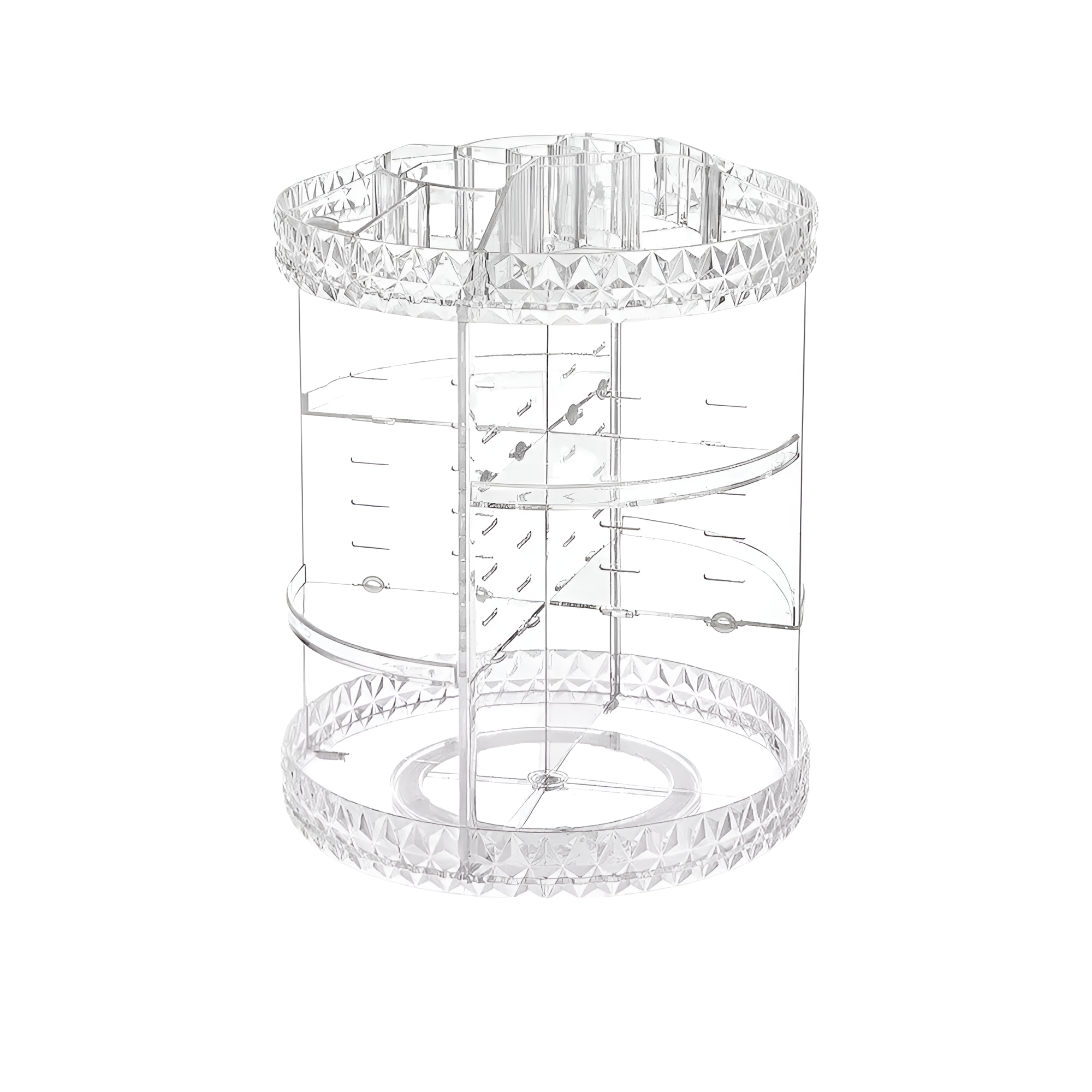 Органайзер Stenson R93669 для косметики 4 яруси круглий обертовий пластик (618835)