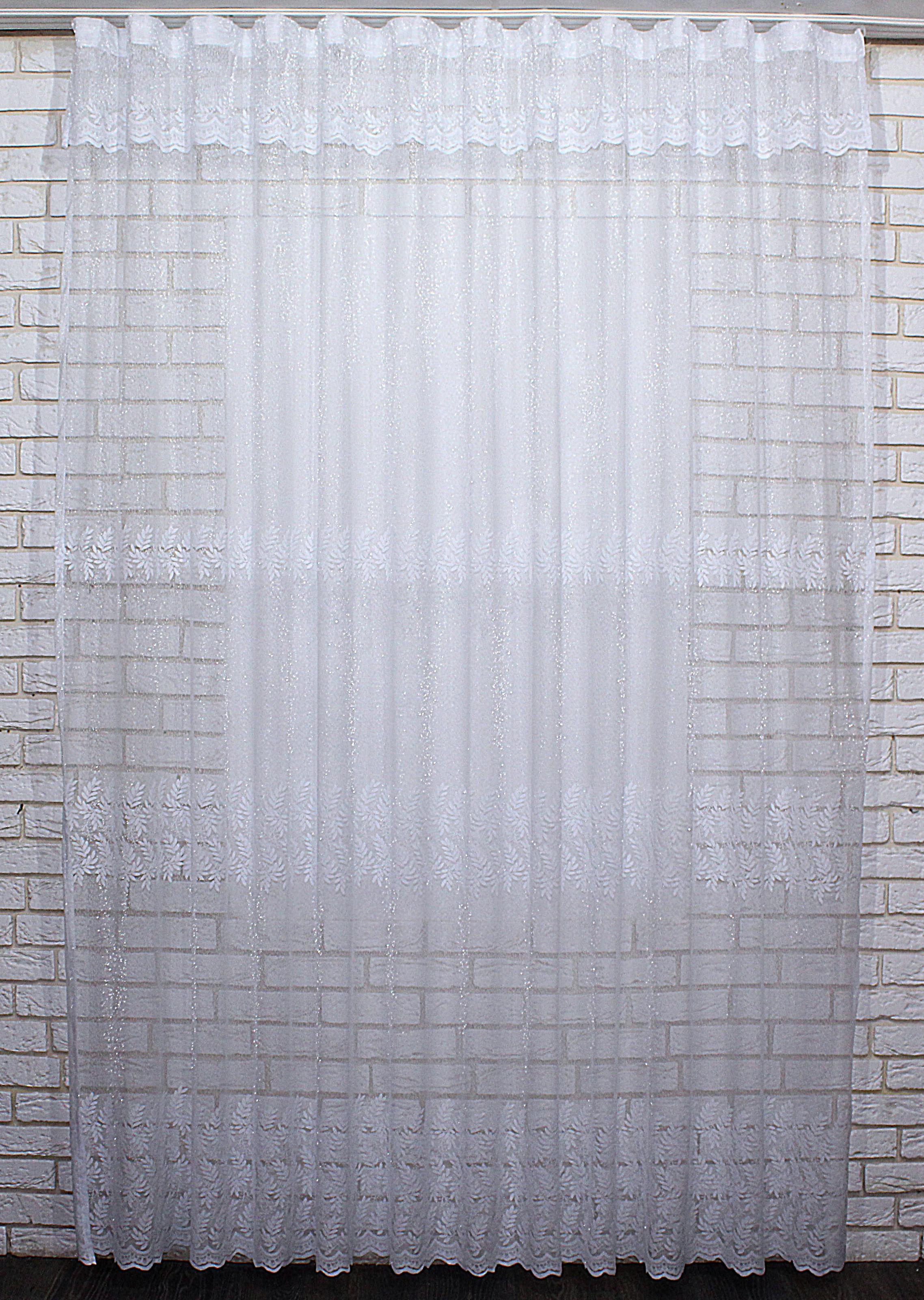 Тюль VR-Textil 793т Премиум жаккард с галстуком 300х250 см Белый (40-521)