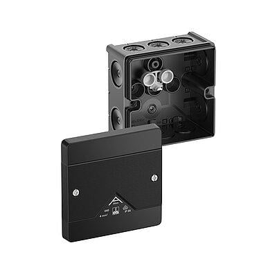 Распределительная коробка Abox 040-L/sw негорючая 102x102x57 мм Черный (sp80400001)