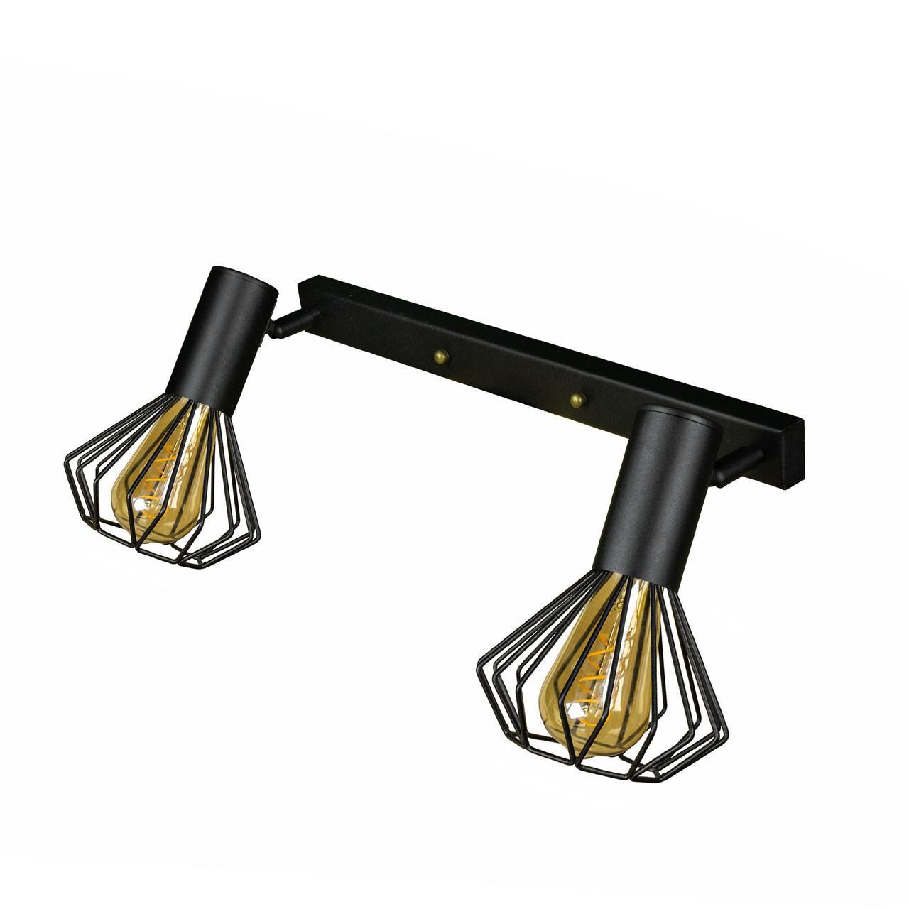 Спот MSK ELECTRIC Diadem под две лампы Е27 Черный (NL 22151-2) - фото 3 Спот MSK ELECTRIC Diadem под две лампы Е27 Черный (NL 22151-2) - фото 3