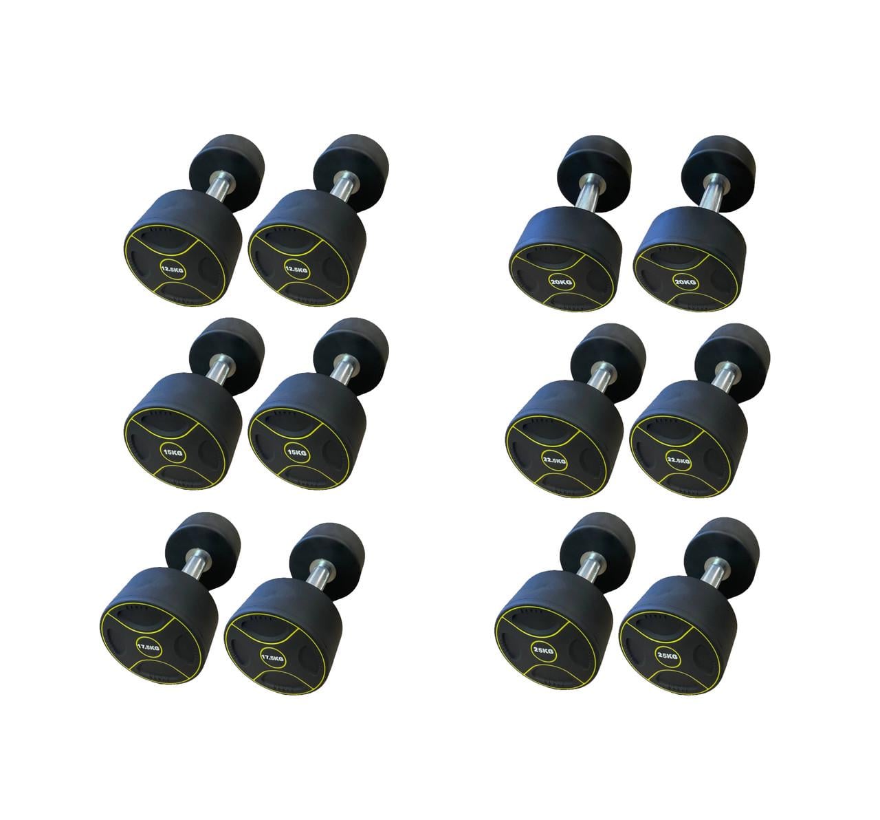 Гантельный ряд уретановый Generation Fitness FF51D4B 12,5/25 кг 6 пар/225 кг (23715772) Гантельный ряд уретановый Generation Fitness FF51D4B 12,5/25 кг 6 пар/225 кг (23715772)
