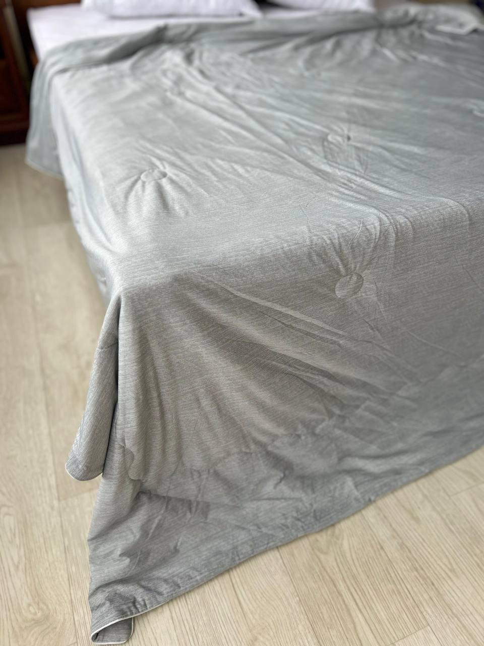 Одеяло антиаллергенное шелковое 200x230 см Серый (Д-mur-hol-006)