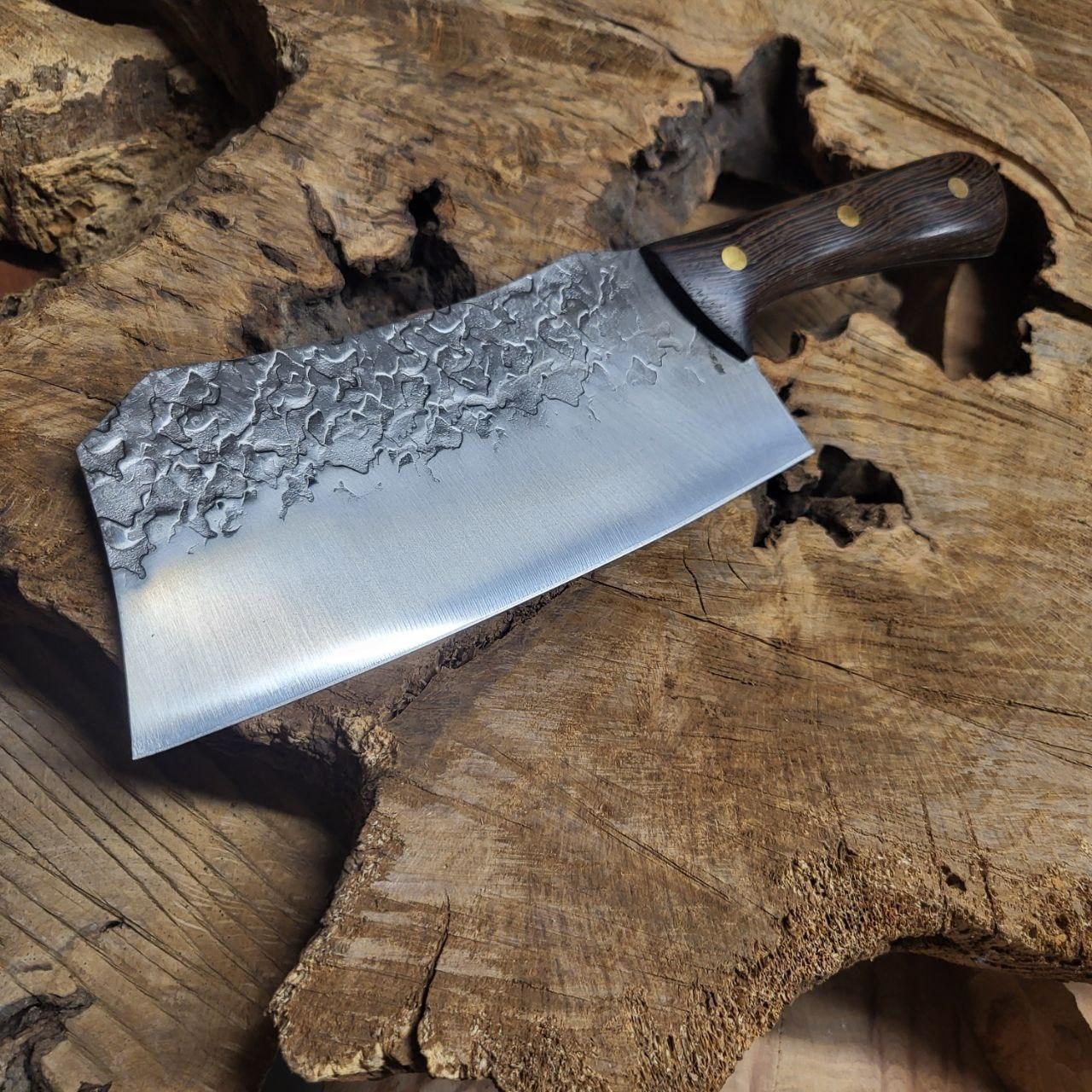 Кухонний ніж топорик для м'яса сікач із нержавіючої сталі 19 см - фото 4