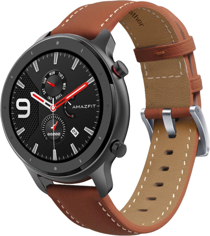Ремешок кожаный Folsa для Amazfit GTR 47 мм Brown (31553-30)