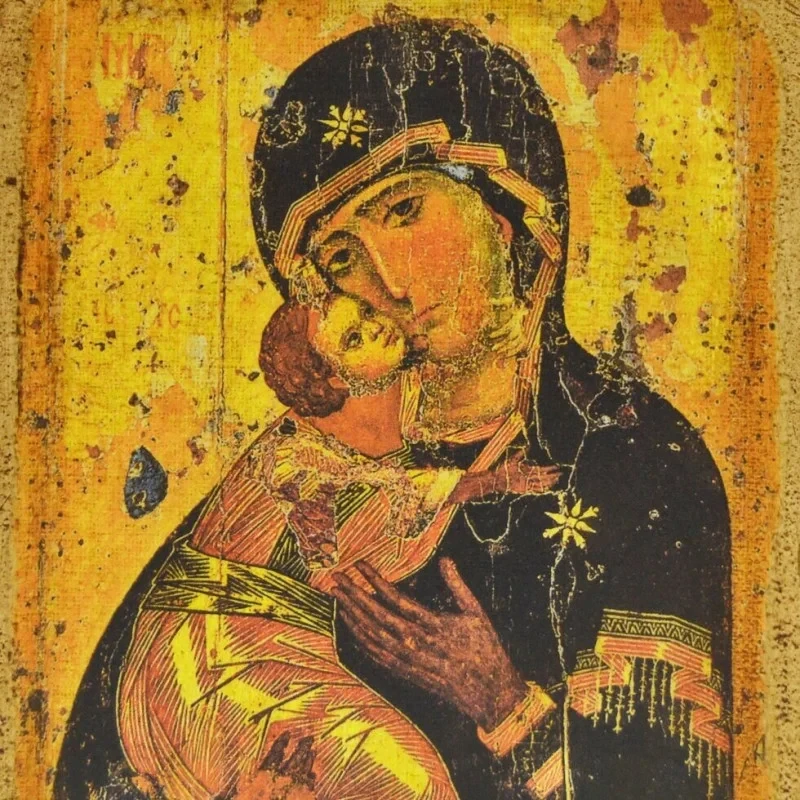 Ікона Пресвята Богородиця Замилування Вишгородська на дереві 15х20 см (2785678007) - фото 3 Ікона Пресвята Богородиця Замилування Вишгородська на дереві 15х20 см (2785678007) - фото 3