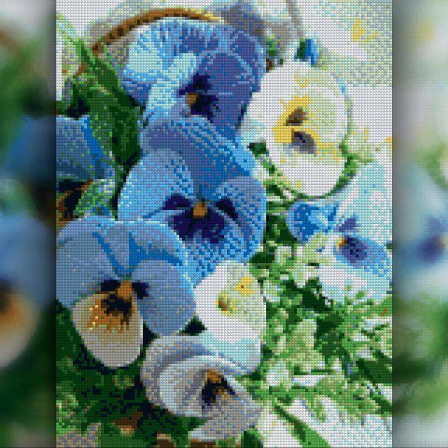 Алмазна мозаїка на підрамнику The Wortex Diamonds Ніжні братки 50x60 см (TWD10044XL+P)