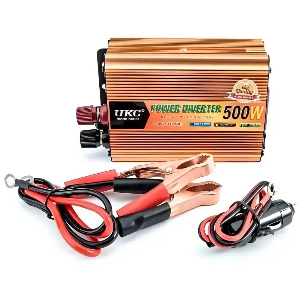 Автомобильный инвертор UKC 500W 12-220V USB 5V защита от перегрева и перегрузки (30824543)