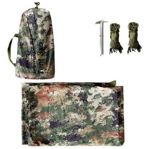 Туристический тент со стойками и оттяжками Tribe UTRT-104 3,0х3,0 м Камуфляж - фото 5