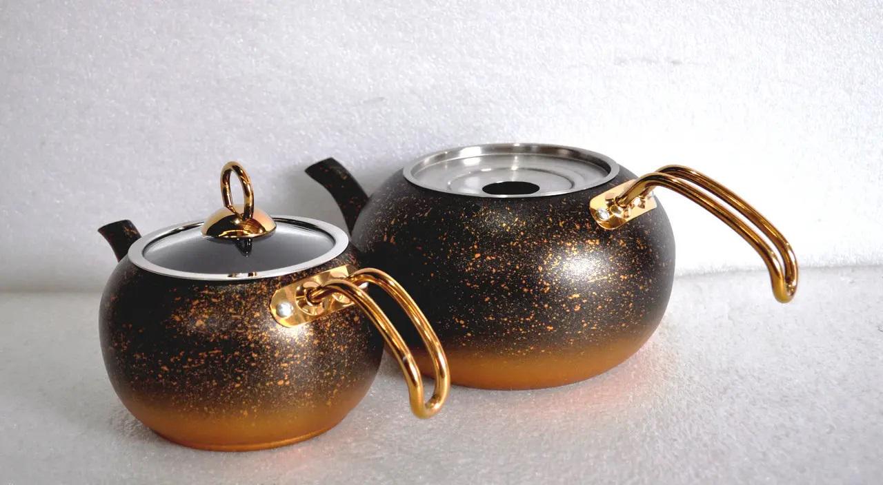 Чайник двухъярусный OMS Collection 8210-M 1/2 л Gold (88389) - фото 5