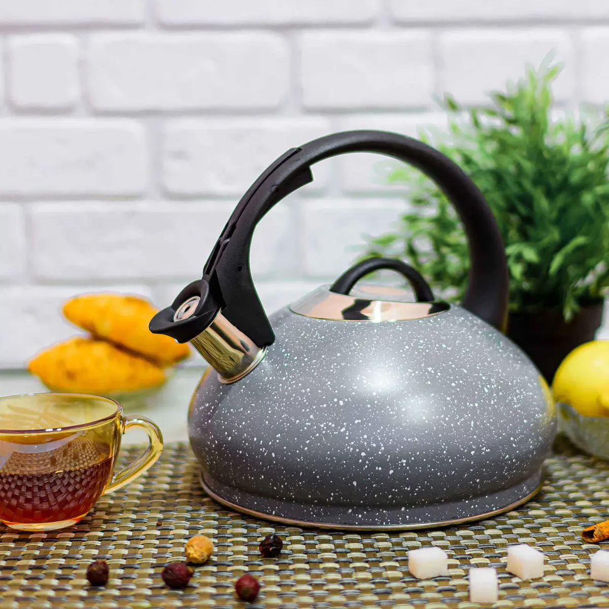 Чайник со свистком Edenberg EB-8812-Grey 3 л Серый (8-6-4491062)