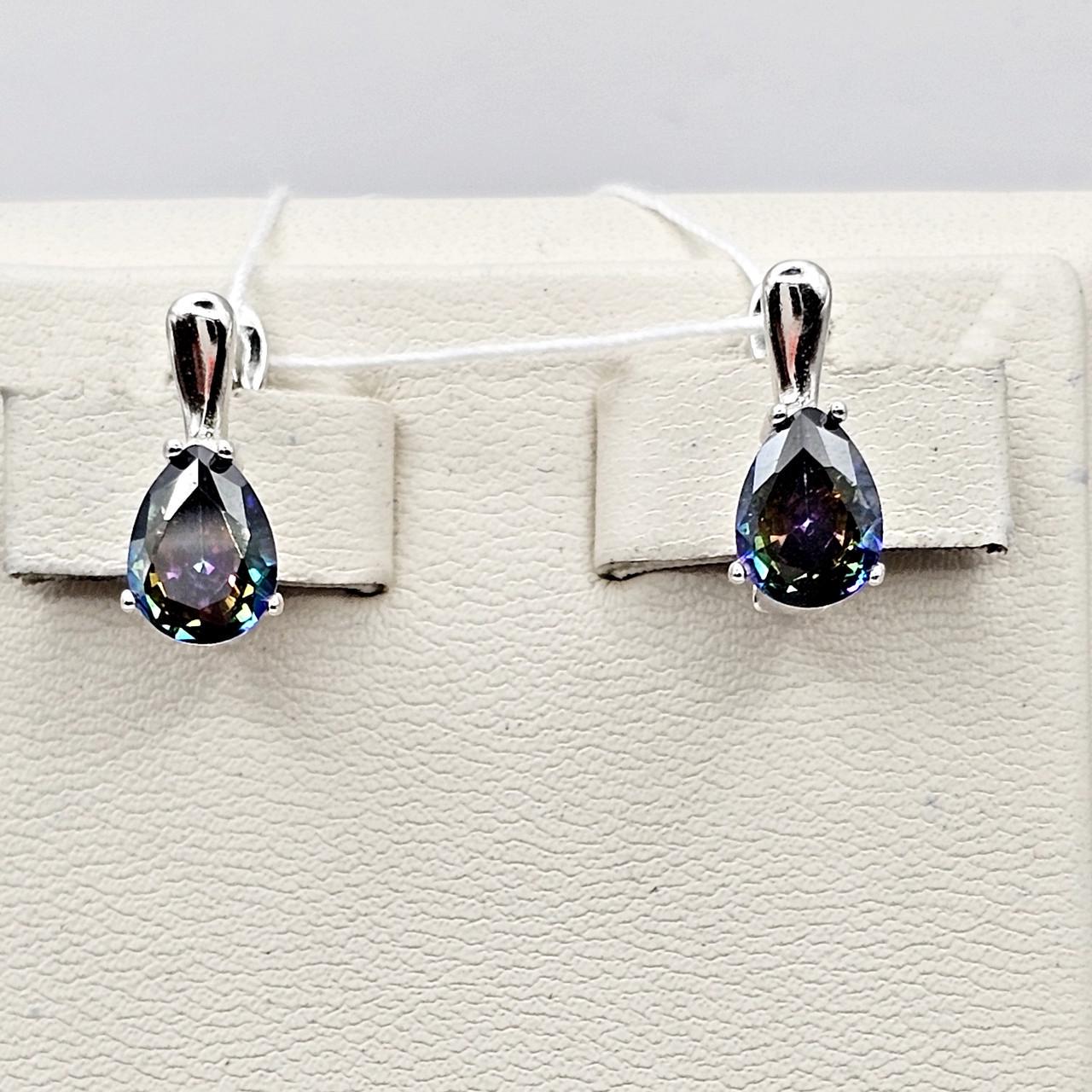 Серебряные серьги с мистик-кварцем и кубическим цирконием 3,56 г (2809319169) Серебряные серьги с мистик-кварцем и кубическим цирконием 3,56 г (2809319169)