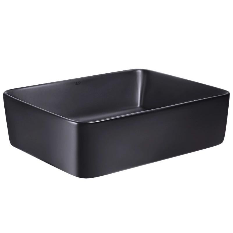 Умывальник накладной Q-tap Tern QT172074MBMBN47300 485x375x135 мм Черный (235886)