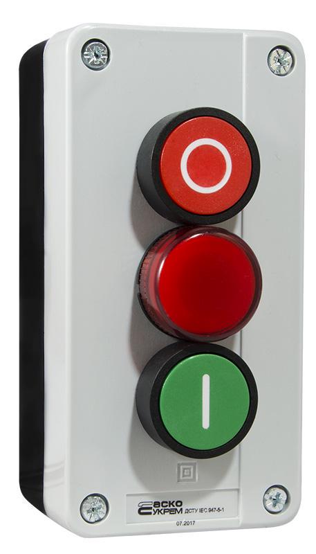 Пост трехместный АСКО-УКРЕМ Старт1-Стоп-Сигнальная арматура XAL-B373 (00000002023)