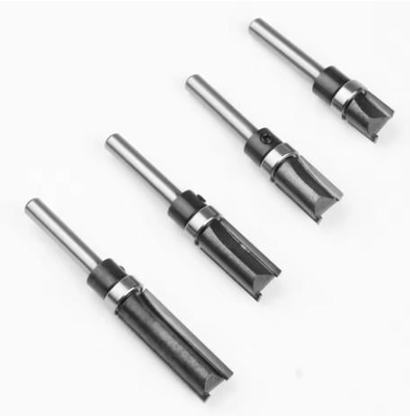 Набор фрез по дереву концевых 12,7 мм хвостовик 6,35 мм 4 шт. (F597)