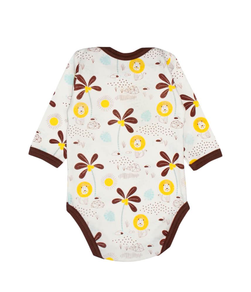 Боди детский Пальмы 74 см Бежевый (1410-74) - фото 2 Боди детский Пальмы 74 см Бежевый (1410-74) - фото 2